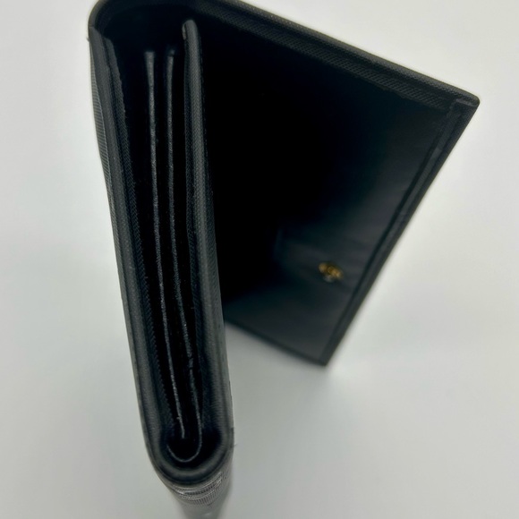 MCM VISETOS tri fold canvas long wallet black. - Picture 4 of 12